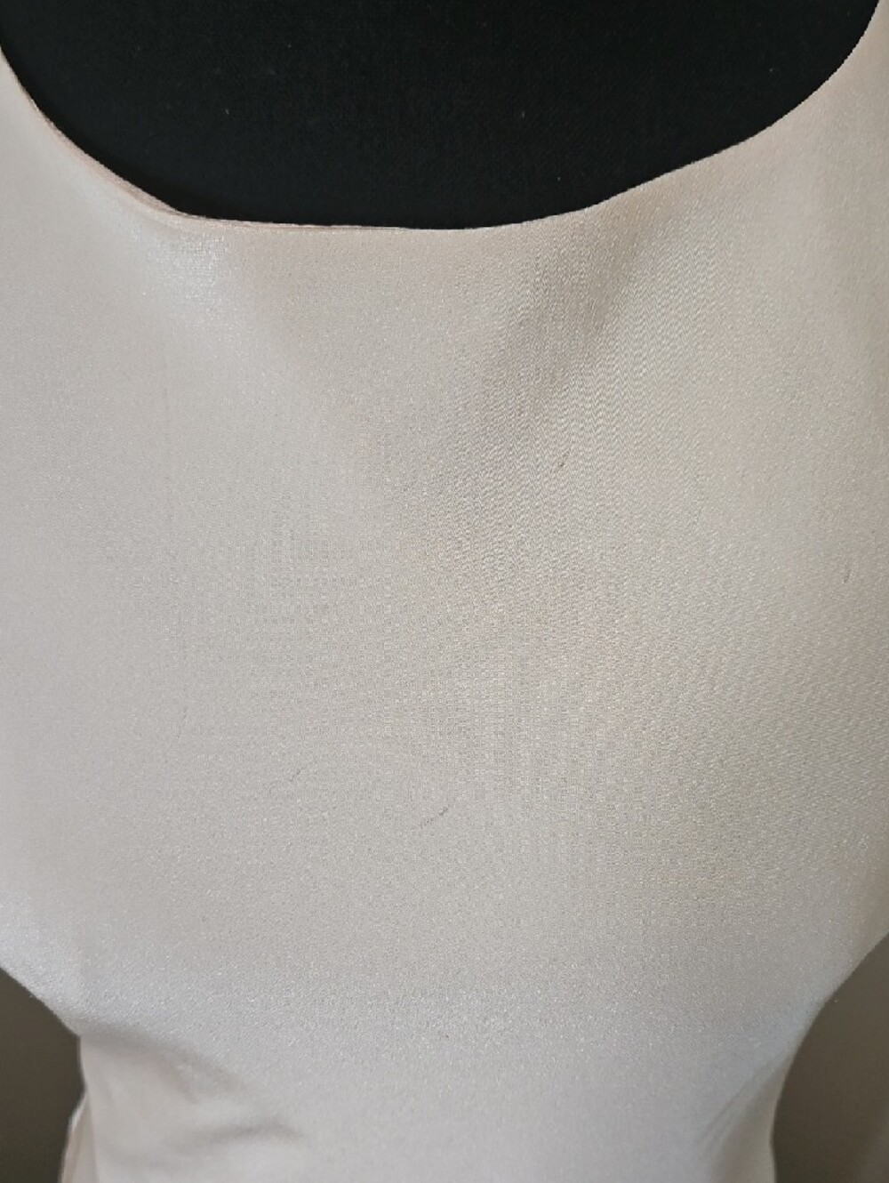 100% Peach-Pink Silk Slip Dress - Picture 3 of 6